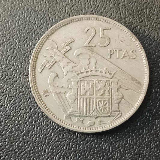 25 Pesetas 1957 - Francisco Franco - Spain