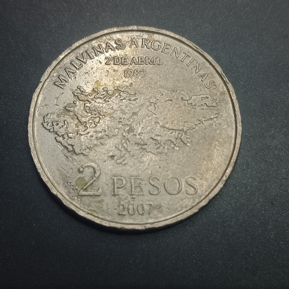 2 Pesos 2007 (25th Anniversary of the South Atlantic War) - Argentina (Ref: AUC1939)
