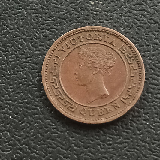 1/4 Cent 1901 Victoria XF Scarce - Ceylon  (Ref : AUC2013)