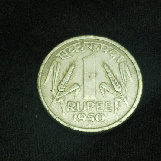 1 Rupee 1950 XF Bombay Scarce - (Ref : 140608)