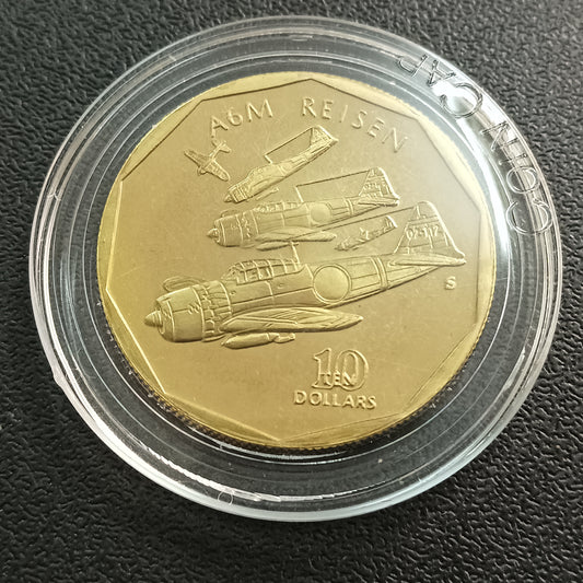 10 Dollars 1991 UNC :Aircraft of WWII : A6M Reisen- Marshall Islands