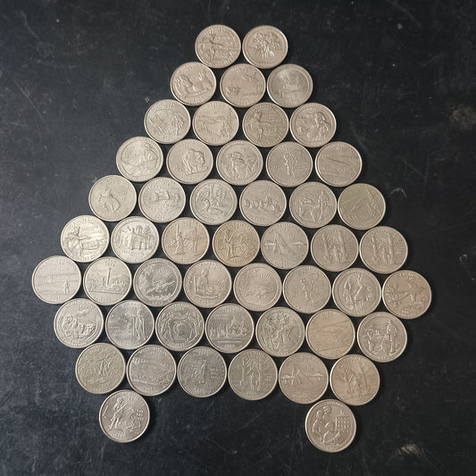 Lot of 50 Coins -1/4 Dollar USA  Commemorative Mix (Ref : AUC1558)
