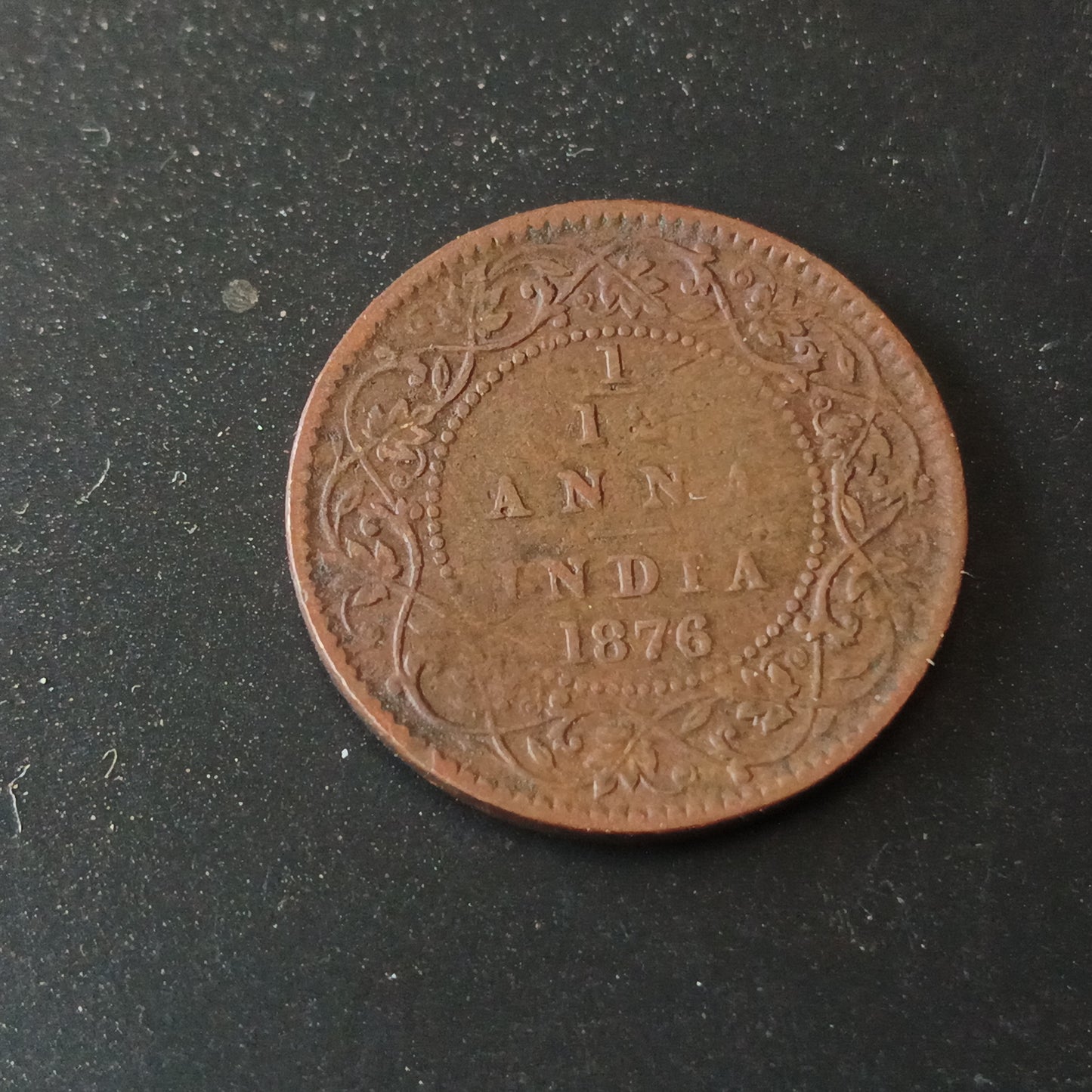 1/12 Anna 1876 Victoria Scarce (Ref : AUC1389)