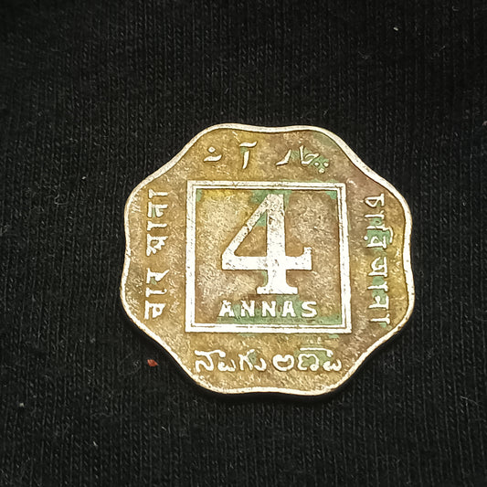 4 Anna 1920 Calcutta Scarce (Ref : 140621)
