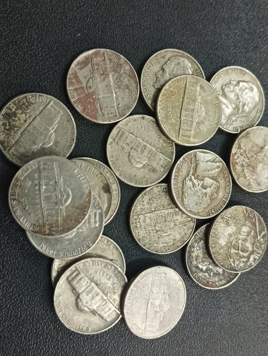 Lot of 18 Coins - 5 Cents U.S.A. - (Ref : AUC0736)