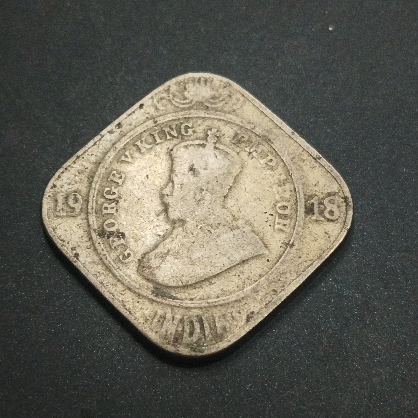2 Anna 1918 Calcutta George V (Ref: AUC1578)