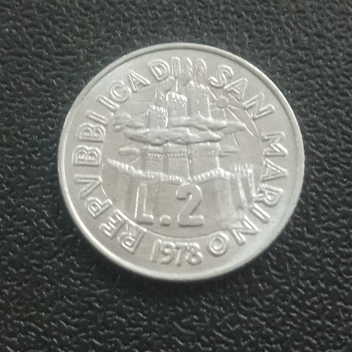 2 Lire 1978 UNC - San Marino (Carpenter)