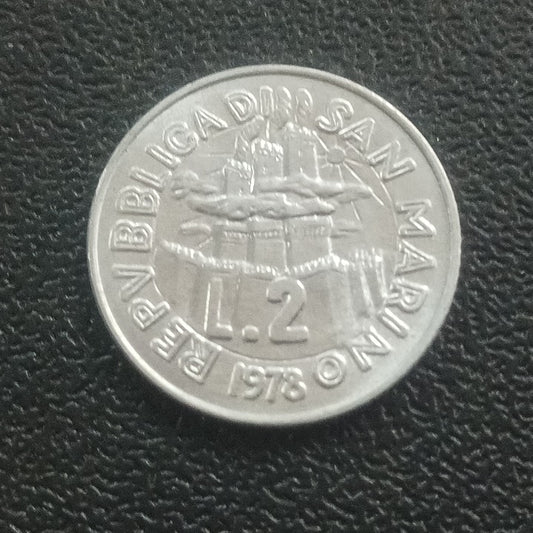 2 Lire 1978 UNC - San Marino (Carpenter)