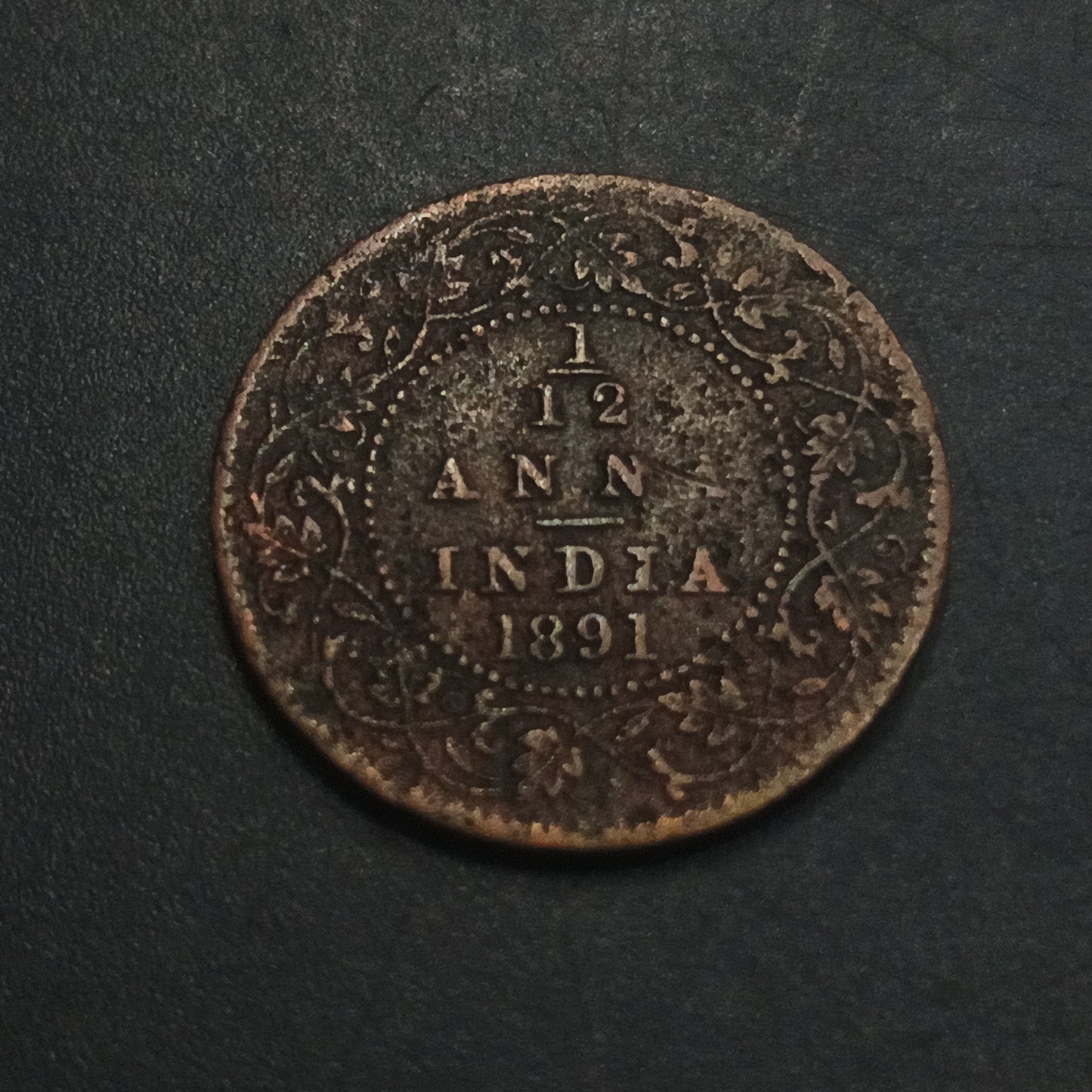 1/12 Anna 1891 Scarce Victoria (Ref: AUC1349)