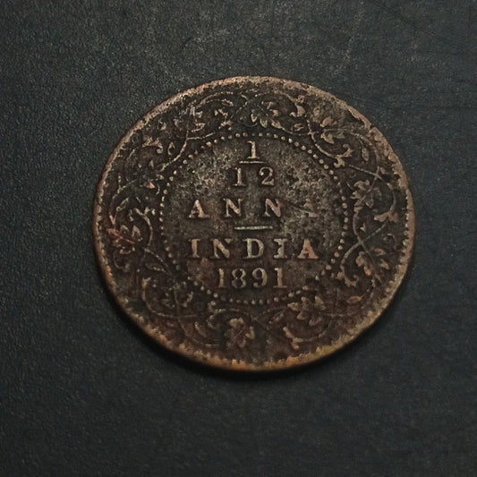 1/12 Anna 1891 Scarce Victoria (Ref: AUC1349)