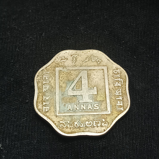4 Anna 1919 Calcutta Scarce (Ref : 140618)