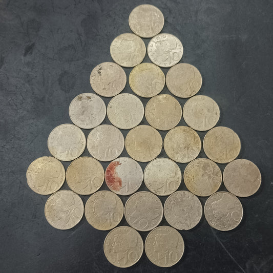 Lot of 28 Coins - 10 Schilling Austria Mixed Years