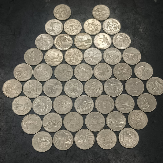 Lot of 50 Coins - 1/4 Dollar USA Commemorative  Coins - (Ref : AUC1489)