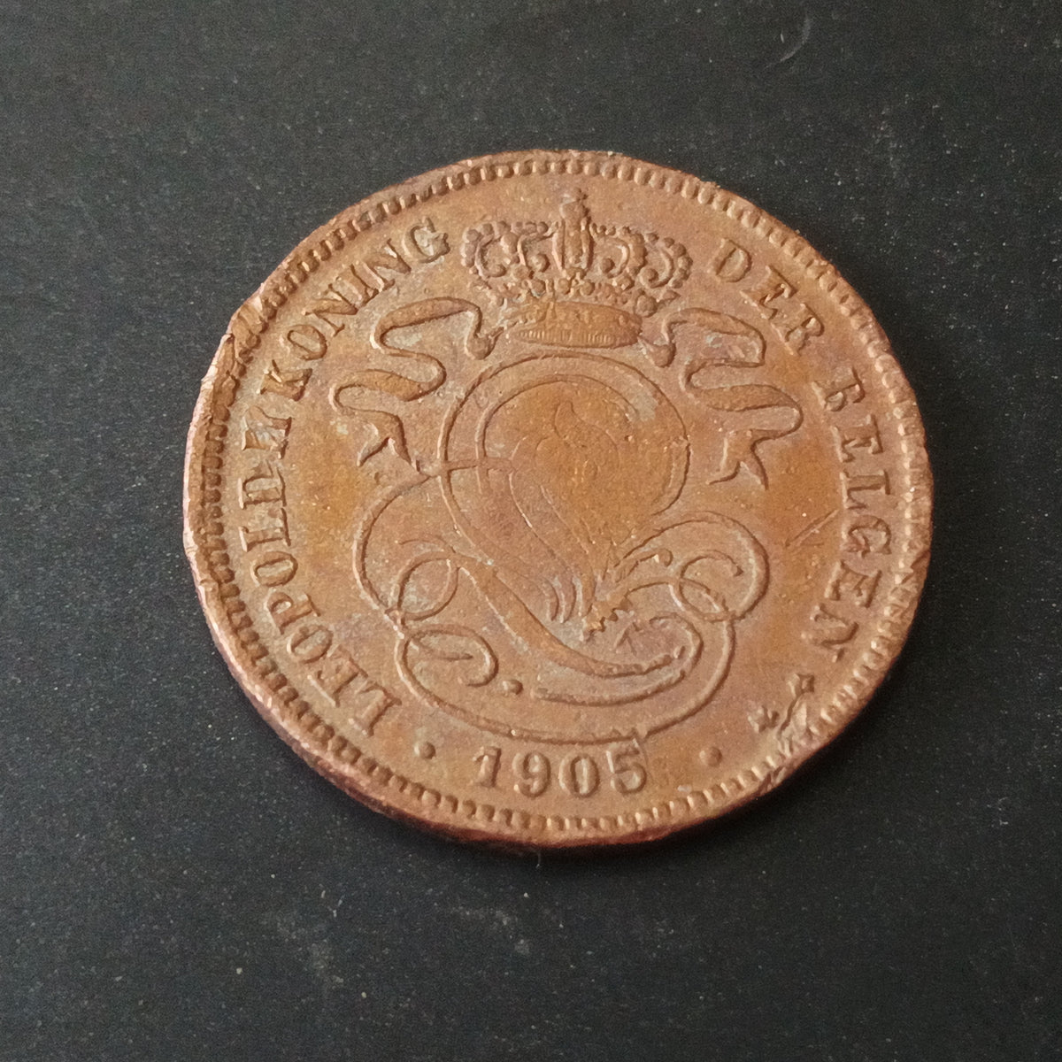 2 Centimes 1905 - Léopold II Dutch text - Belgium (Ref: AUC1914)