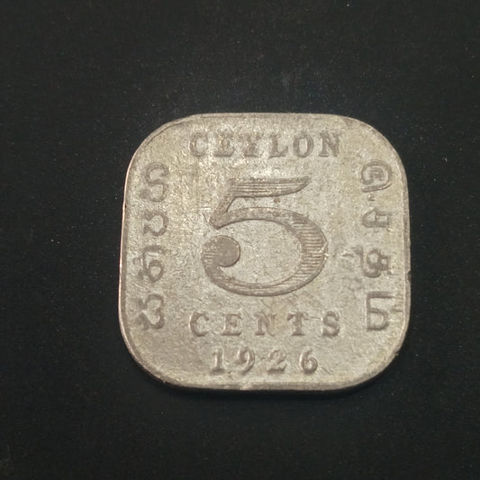 5 Cents  George V - Ceylon (1912-1926)