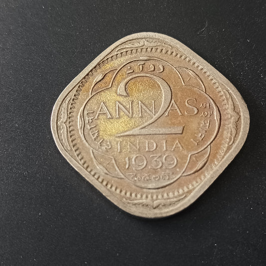 2 Anna 1939 Calcutta George VI (Ref : AUC1516)
