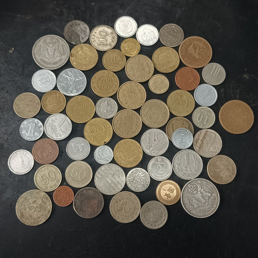 Lot of 55 Coins - Mix World Coins Mix Countries (Ref : AUC1401)