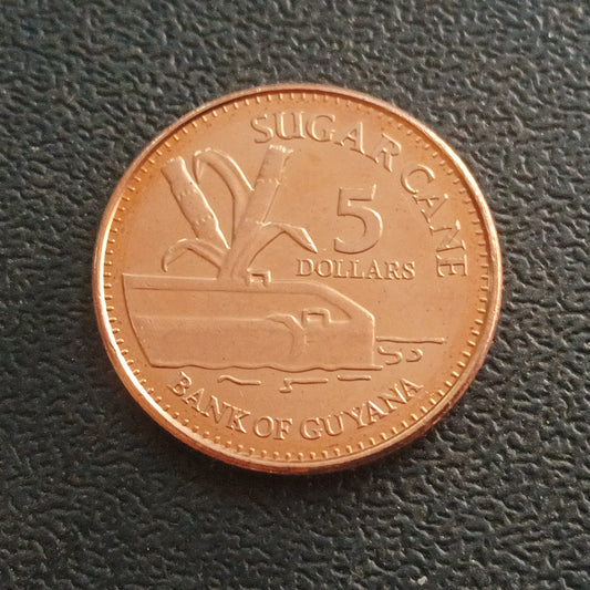 5 Dollars 2015 UNC - Guyana