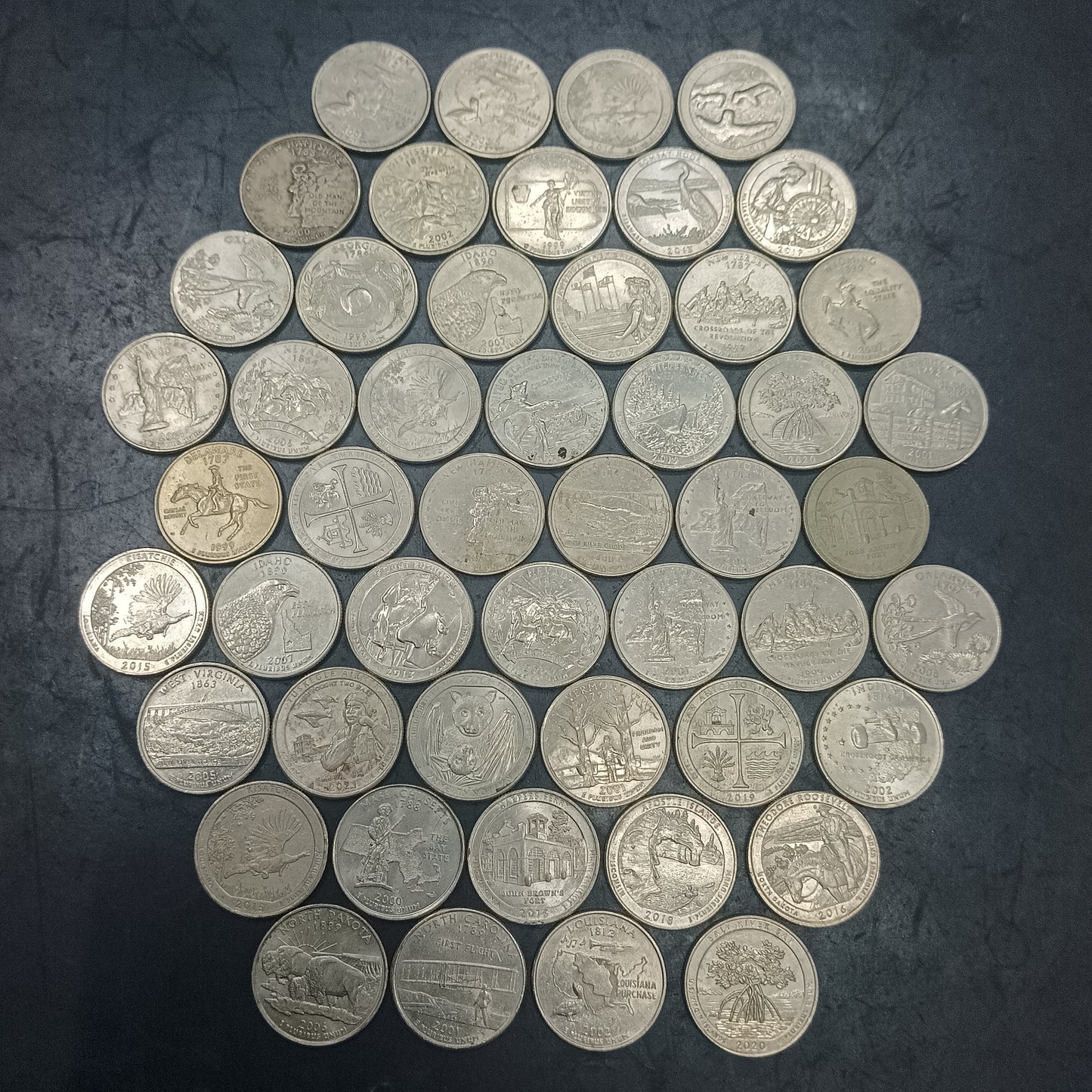 Lot of 50 Coins - 1/4 Dollar Commemorative - U.S.A. - (Ref: AUC1669)