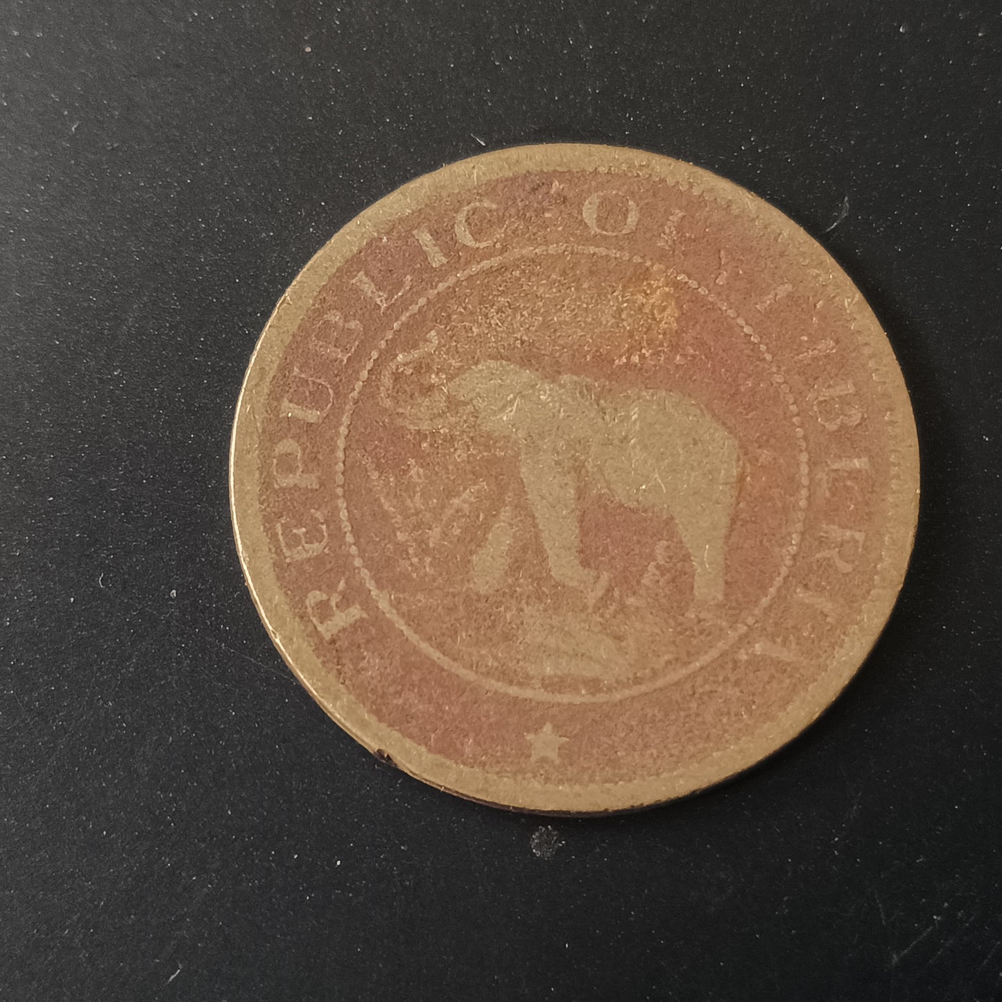 1 Cent 1937 Liberia Scarce (Ref : AUC1326)