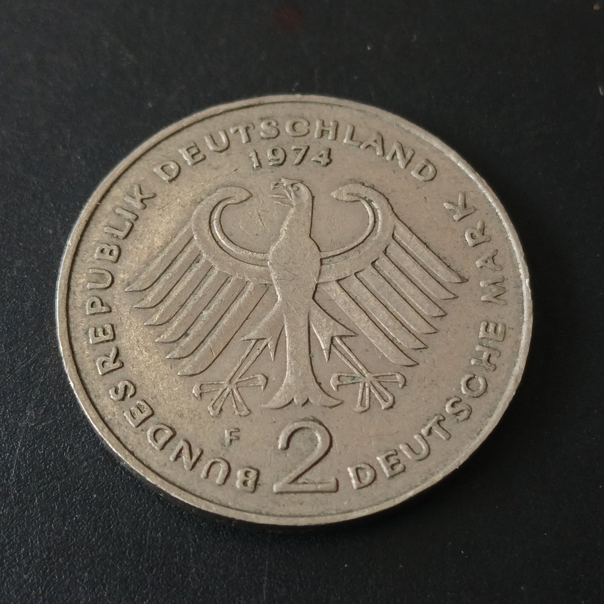 2 Deutsche 1974 (Mark Konrad Adenauer) - Germany (Ref: AUC1883)