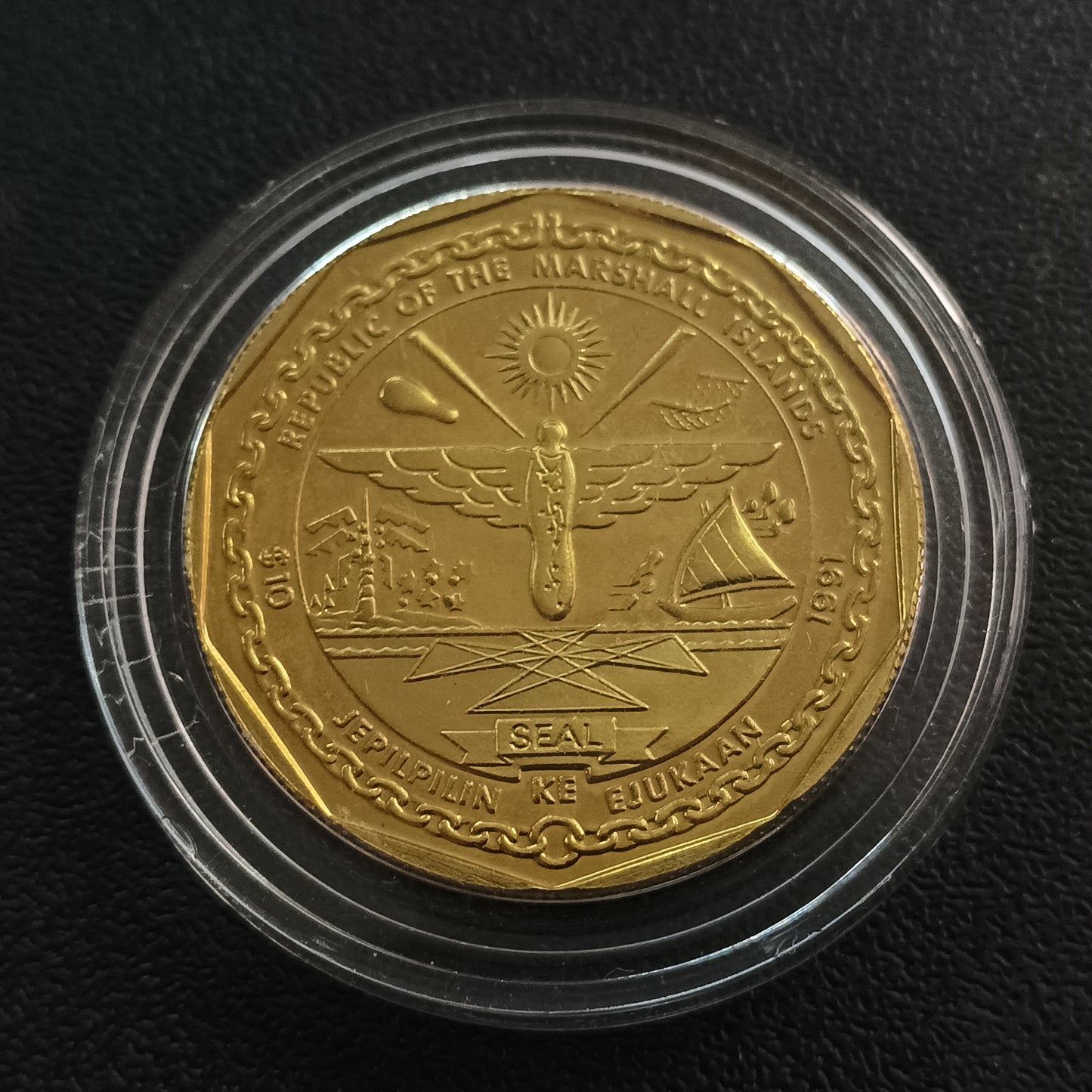 10 Dollars 1991 UNC : WW2 Fighter Planes Series - B-29 Superfortress - Marshall Islands