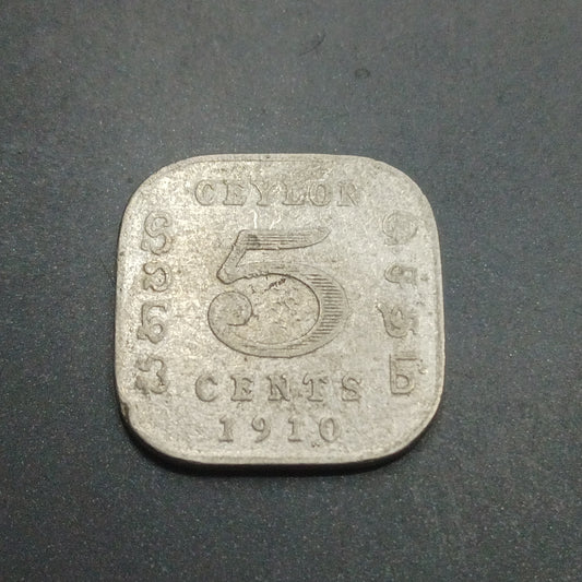 5 Cents  Edward VII - Ceylon (1909-1910)