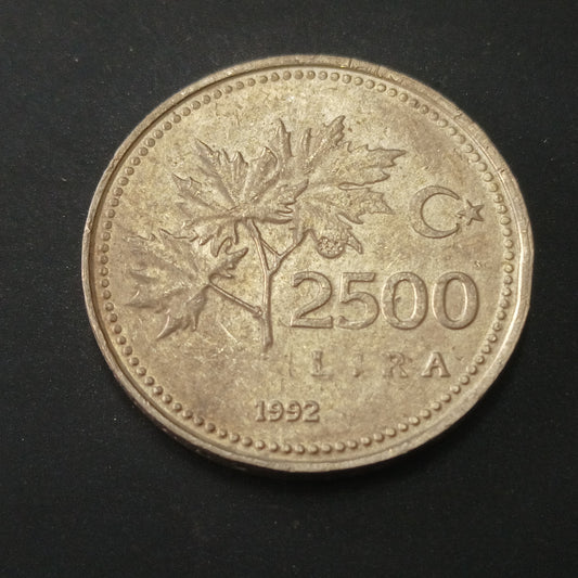 2500 Lira 1992 - Turkey