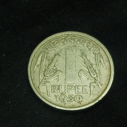 1 Rupee 1950 XF Bombay Scarce - (Ref : 140606)