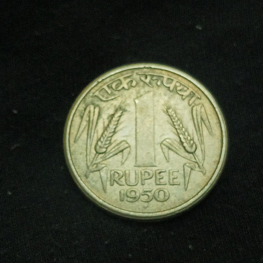 1 Rupee 1950 XF Bombay Scarce - (Ref : 140605)