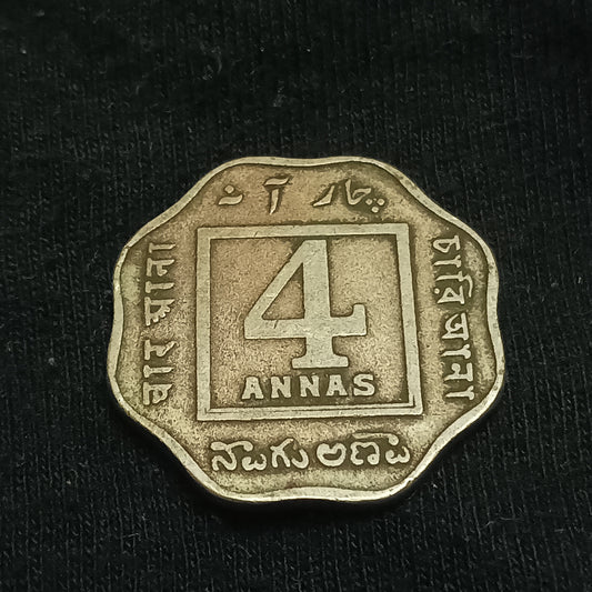 4 Anna 1919 Calcutta Scarce (Ref : 140628)
