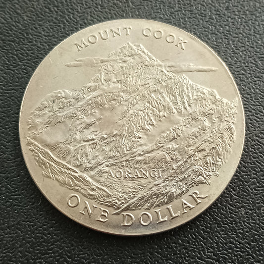 1 Dollar 1970 (Royal Visit - Mount Cook) - New Zealand - Non Circulating Commemorative Coin