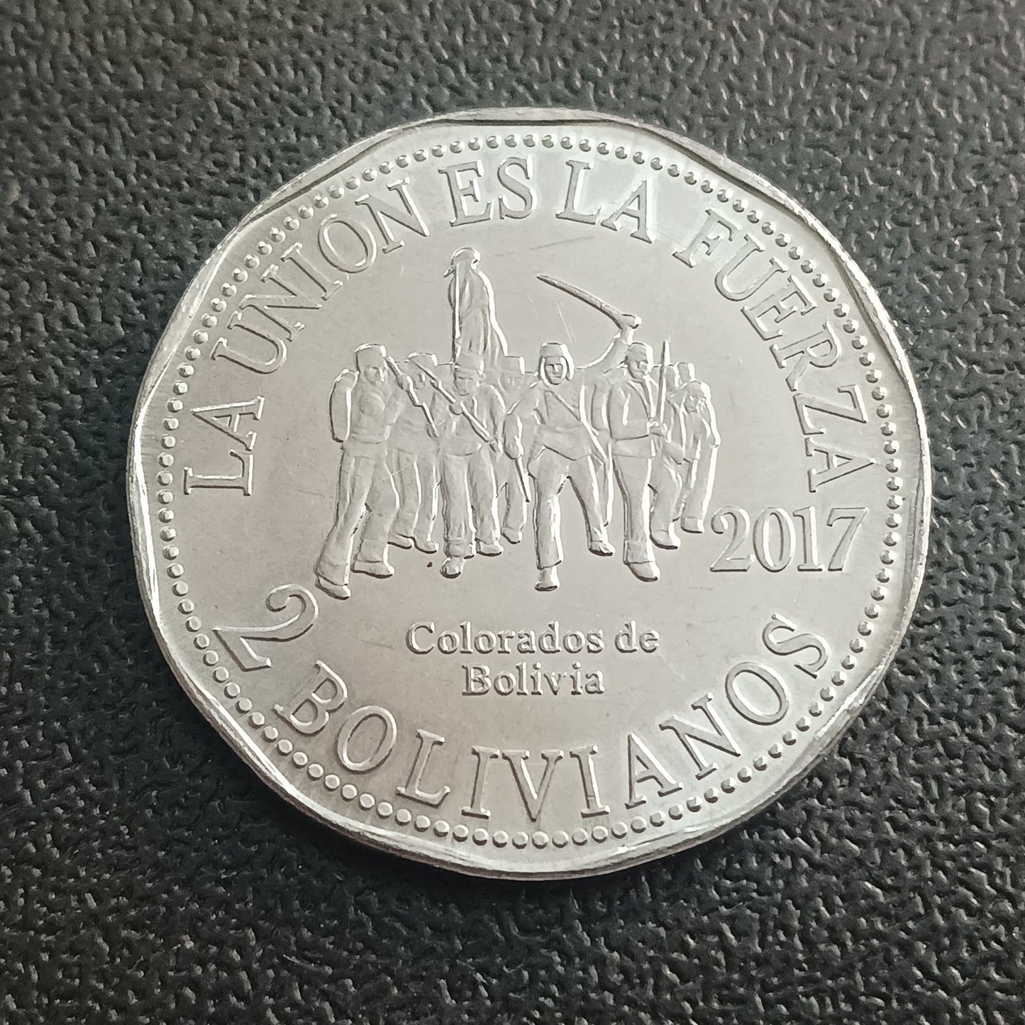 2 Bolivianos (Territorial Claims of Bolivia to Chile) 2017 UNC - Bolivia Circulating Commemorative Coin