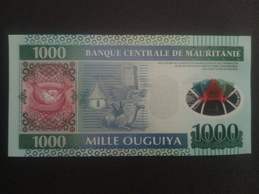 1000 Ouguiya 2014 UNC (Polymer Note) - Mauritania