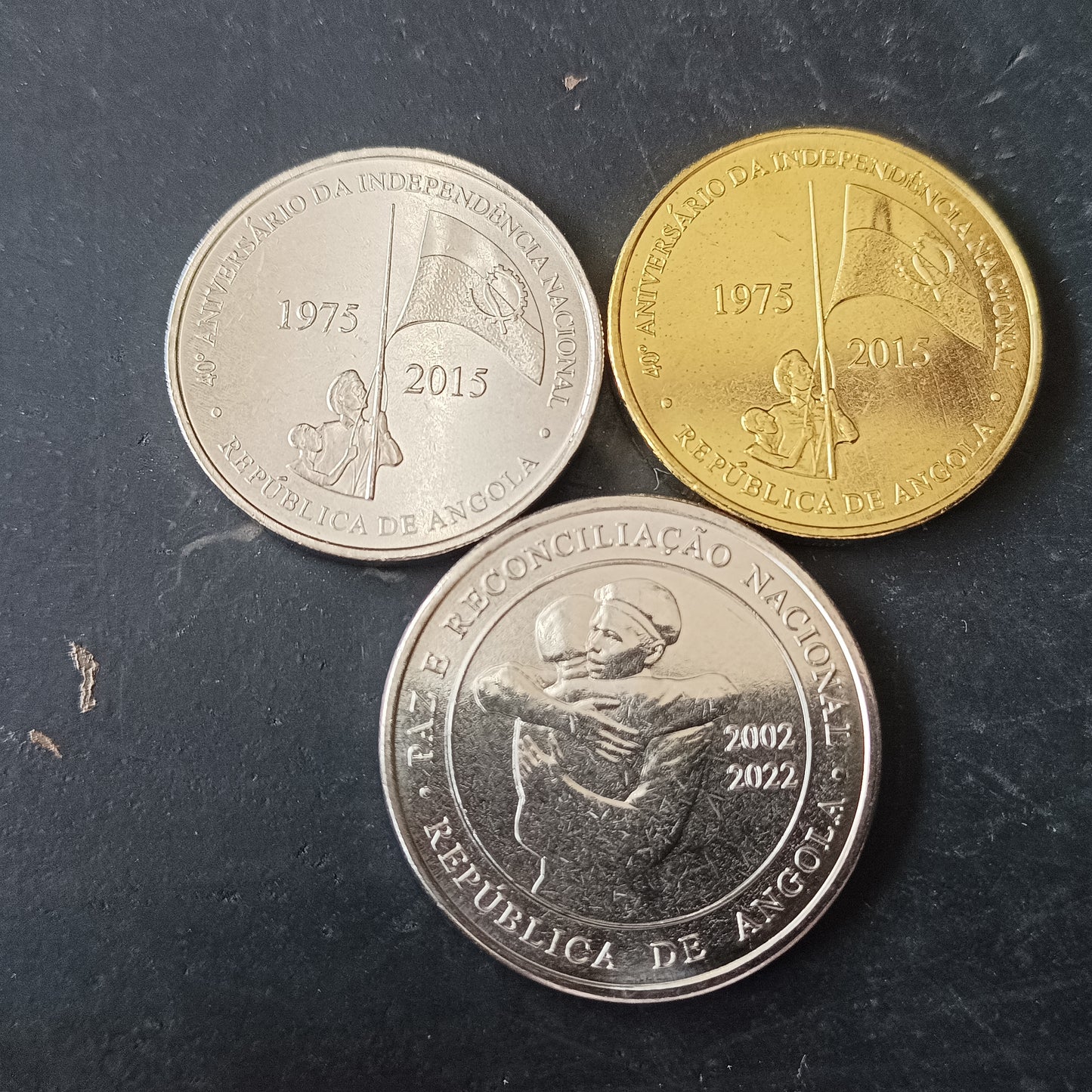 Angola - Set of 3 UNC Commemorative Coins