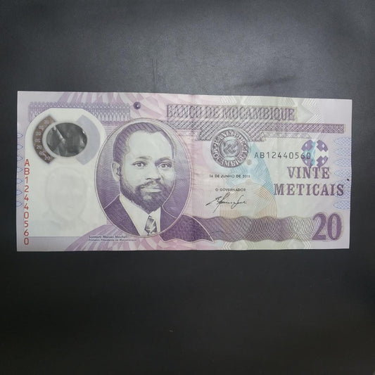 20 Meticals UNC- Mozambique (Polymer Note)