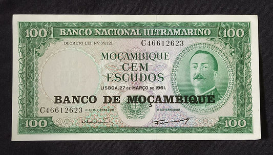 100 Escudos UNC (Banco de Moçambique overprint)  - Mozambique