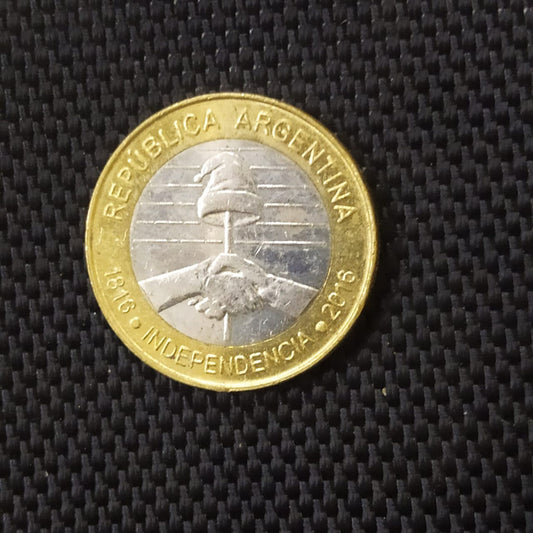 2 Pesos - Argentina ( Bicentennial of the Declaration of Independence Argentina)