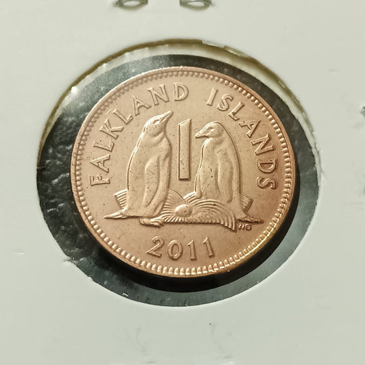 1 Penny UNC 2011- Falkland Islands - Elizabeth II 4th portrait