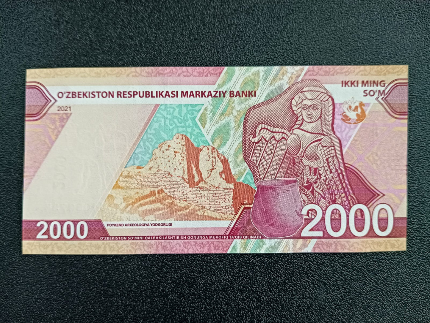 2000 Som 2021 UNC - Uzbekistan