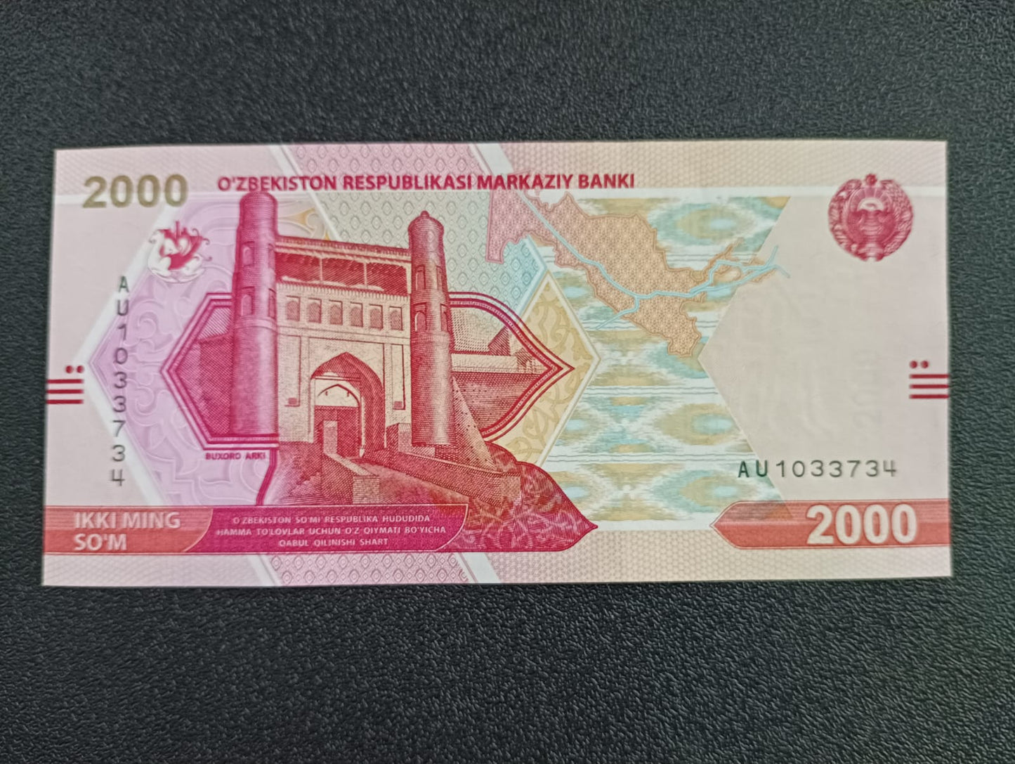 2000 Som 2021 UNC - Uzbekistan