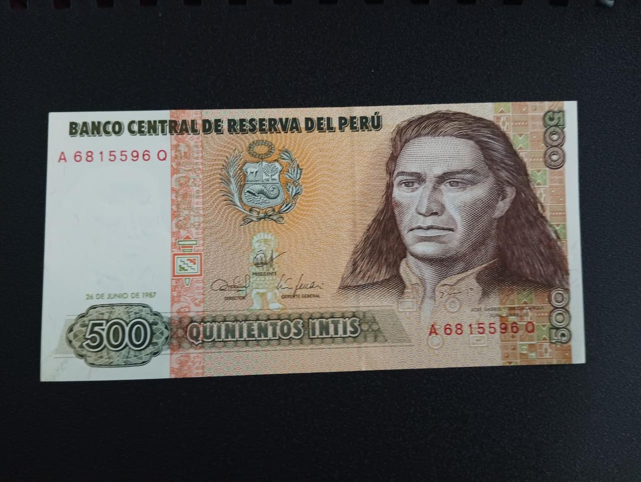 500 Intis 1987 UNC - Peru